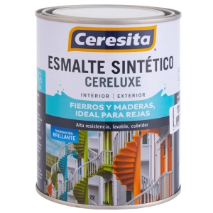 ESMALTE SINTETICO CERESITA NEGRO 1/4 GALÓN