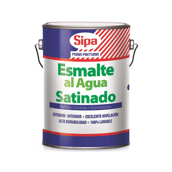 ESMALTE AL AGUA SIPA SATINADO BLANCO SIPA GALÓN