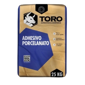 ADHESIVO PORCELANATO POLVO TORO EN POLVO 25KG