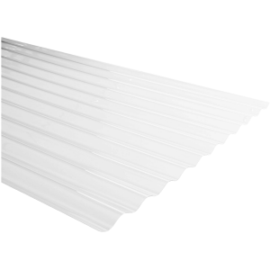 POLICARBONATO ACANALADO 0,7MM 085X2 1/2MT TRANSPARENTE