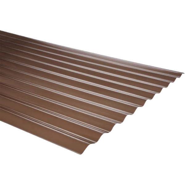 POLICARBONATO ACANALADO 0,7MM 0,85X3,66MT BRONCE