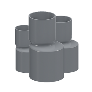 REDUCCION PVC SANITARIO GRIS 75X50MM