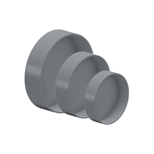 TAPA GORRO PVC SANITARIO GRIS 110MM