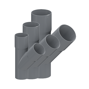 VEE PVC SANITARIO GRIS 50MM