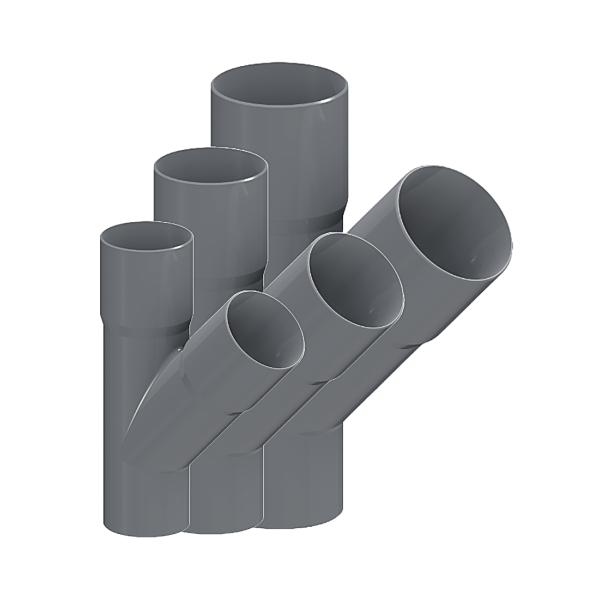 VEE PVC SANITARIO GRIS 50MM