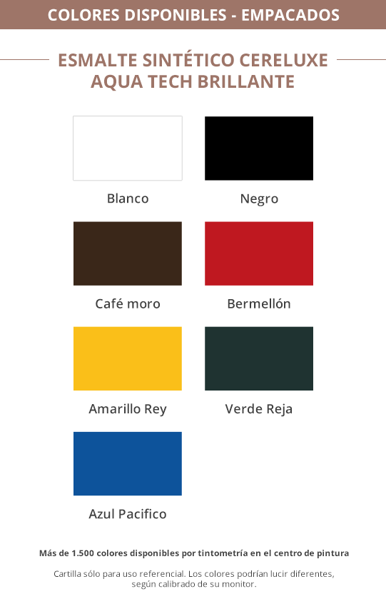 ESMALTE SINTÉTICO CERELUXE BRILLANTE NEGRO 1/4 GALÓN