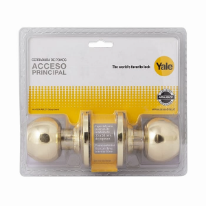 CERRADURA POMO ACCESO PRINCIPAL BRONCE YALE