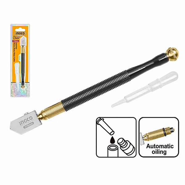 CORTA VIDRIOS MANGO DE METAL INGCO HGCT03