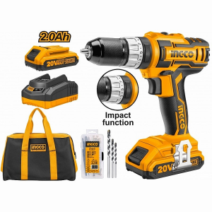 TALADRO PERCUTOR ATORNILLADOR INDUSTRIAL 20V CIDLI2002 INGCO