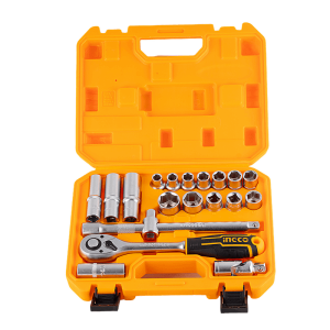 MALETA DADOS INDUSTRIAL 1/2" CON CHICHARRA 20PCS INGCO HKTS12201