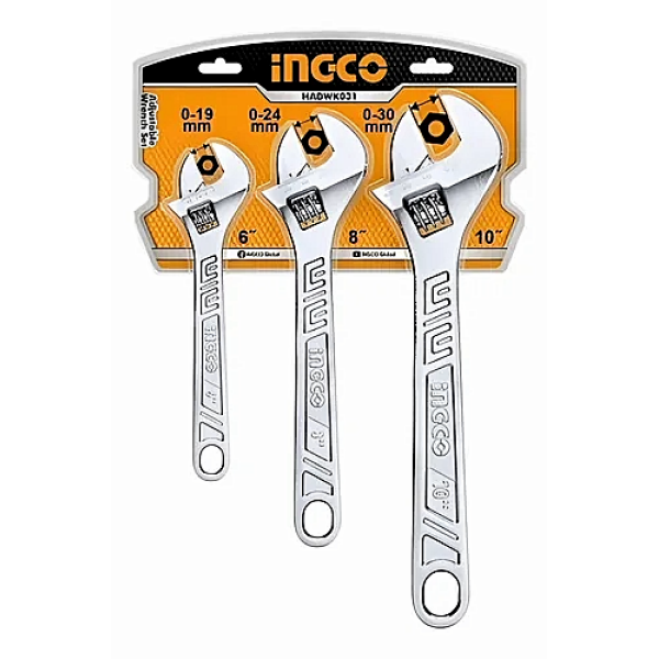 SET DE 3PCS DE LLAVES INGLESAS INGCO HADWK031