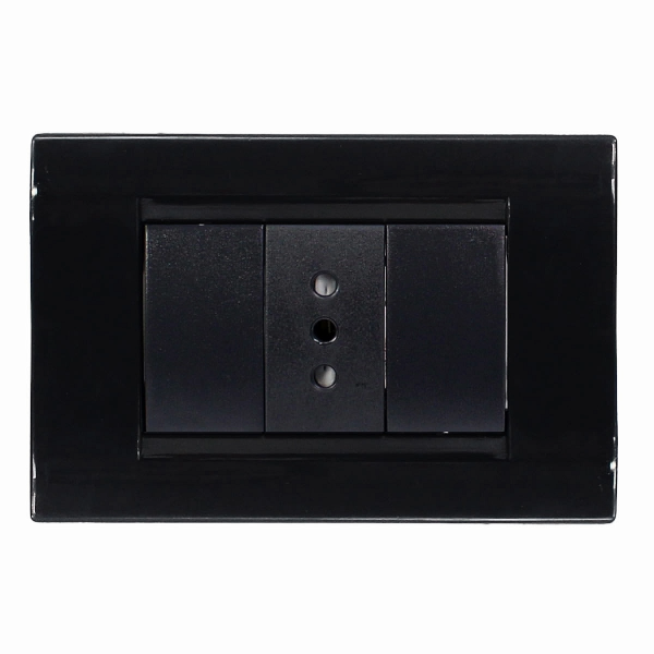 ENCHUFE SIMPLE NEGRO KALOP