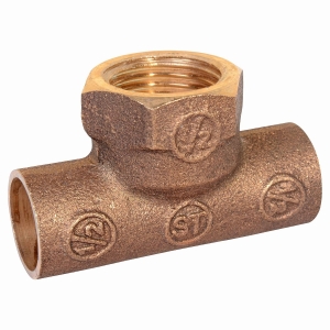 Tee Bronce 1/2 SO x 1/2 HI x 1/2 SO
