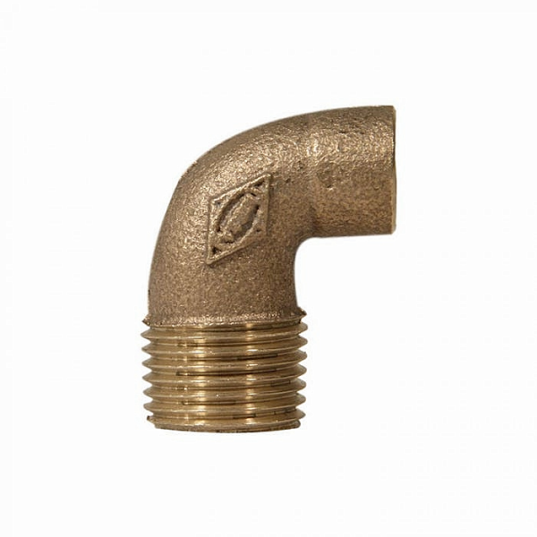 Codo Bronce 3/8 SO x 1/2 HE