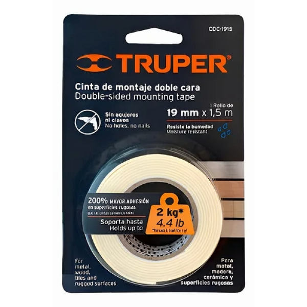 CINTA MONTAJE TRUPER 19MM X 1,5M