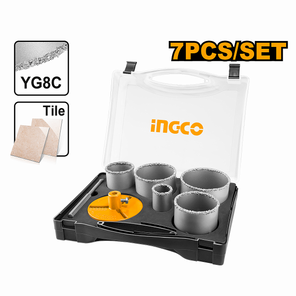 SIERRA COPA DIAMANTADA SET DE 7PCS AKCH0071 INGCO