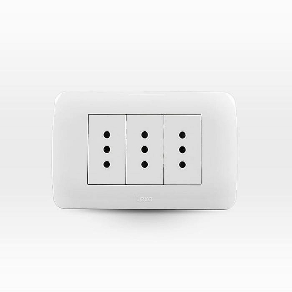 ENCHUFE TRIPLE BLANCO LEXO 10A