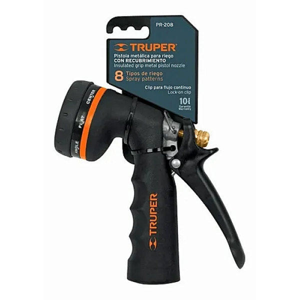 PISTOLA RIEGO TRUPER METALICA 8 FUNCIONES PR-208