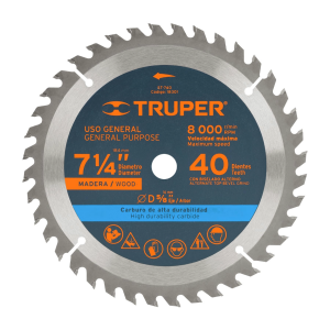 DISCO SIERRA MADERA TRUPER 7 1/4" 40 DIENTES