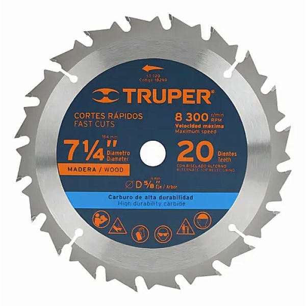 DISCO SIERRA MADERA TRUPER 7 1/4" 20 DTS