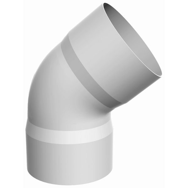 CODO BAJADA H-H BLANCO 80X45 VINILT