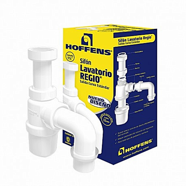 SIFON LAVATORIO HOFFENS CURVO 1 1/4"