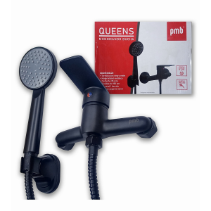 MONOMANDO DUCHA QUEENS NEGRA PBM