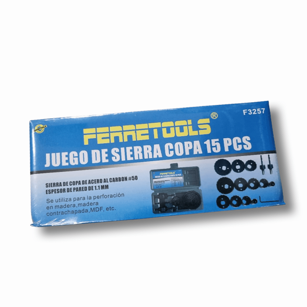 JUEGO DE SIERRA COPA 15PCS FERRETOOLS