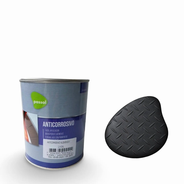 ANTICORROSIVO NEGRO 1/4 GALON PASSOL