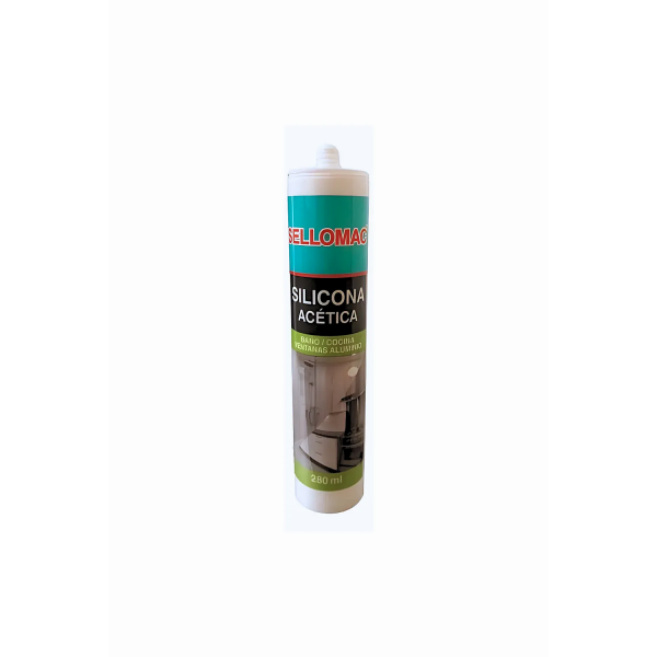 SILICONA ACETICA C/FUNGICIDA BLANCA SELLOMAC 280 ML