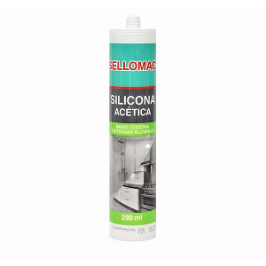 SILICONA ACETICA C/FUNGICIDA TRANSPARENTE SELLOMAC 280ML