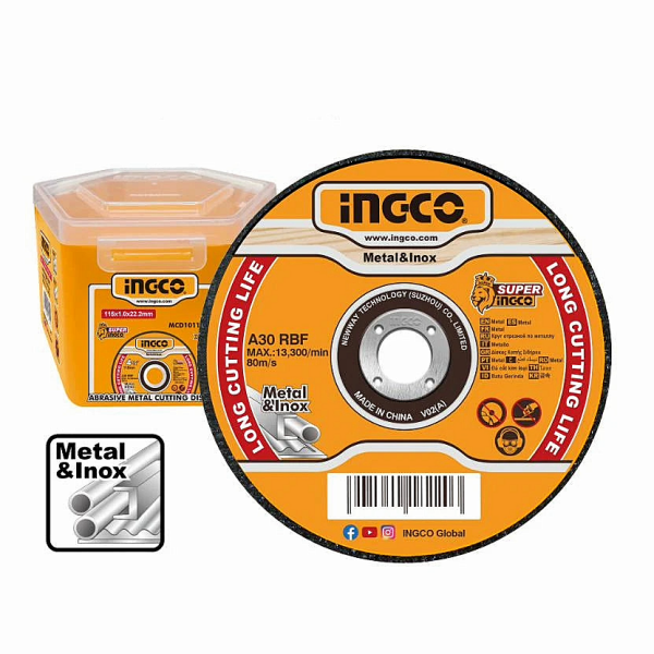 Disco Corte Metal 4 x 1.2mm 50piezas MCD1211550 Ingco
