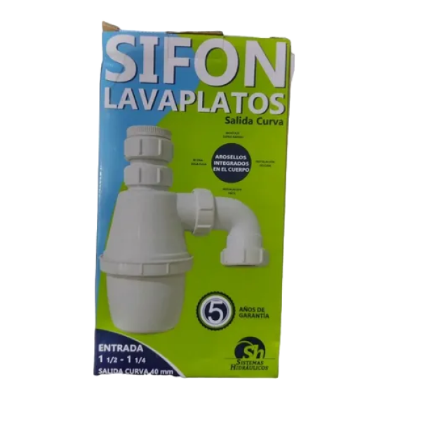 Sifon Lavaplato Curvo SH 1 1/2 - 1 1/4