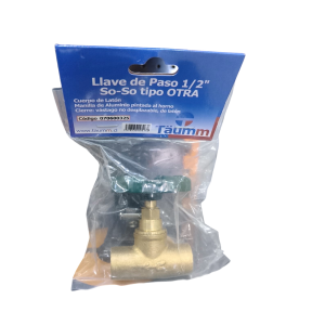 Llave Paso Bronce 1/2" SO-SO Taumm